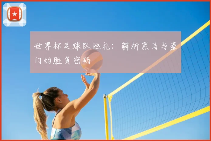 世界杯足球队巡礼：解析黑马与豪门的胜负密码
